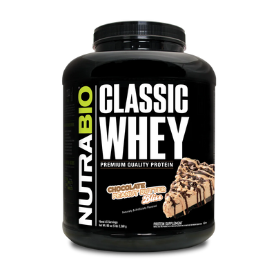 NutraBio Classic Whey — 100% Whey Protein Concentrate, 25g Protein