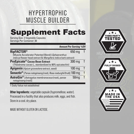 NutraBio Unbound BYLD Muscle Supplement Facts