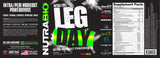 NutraBio Leg Day Intra Workout supplement in Cherry Limeade flavor with Supplements Facts panel
