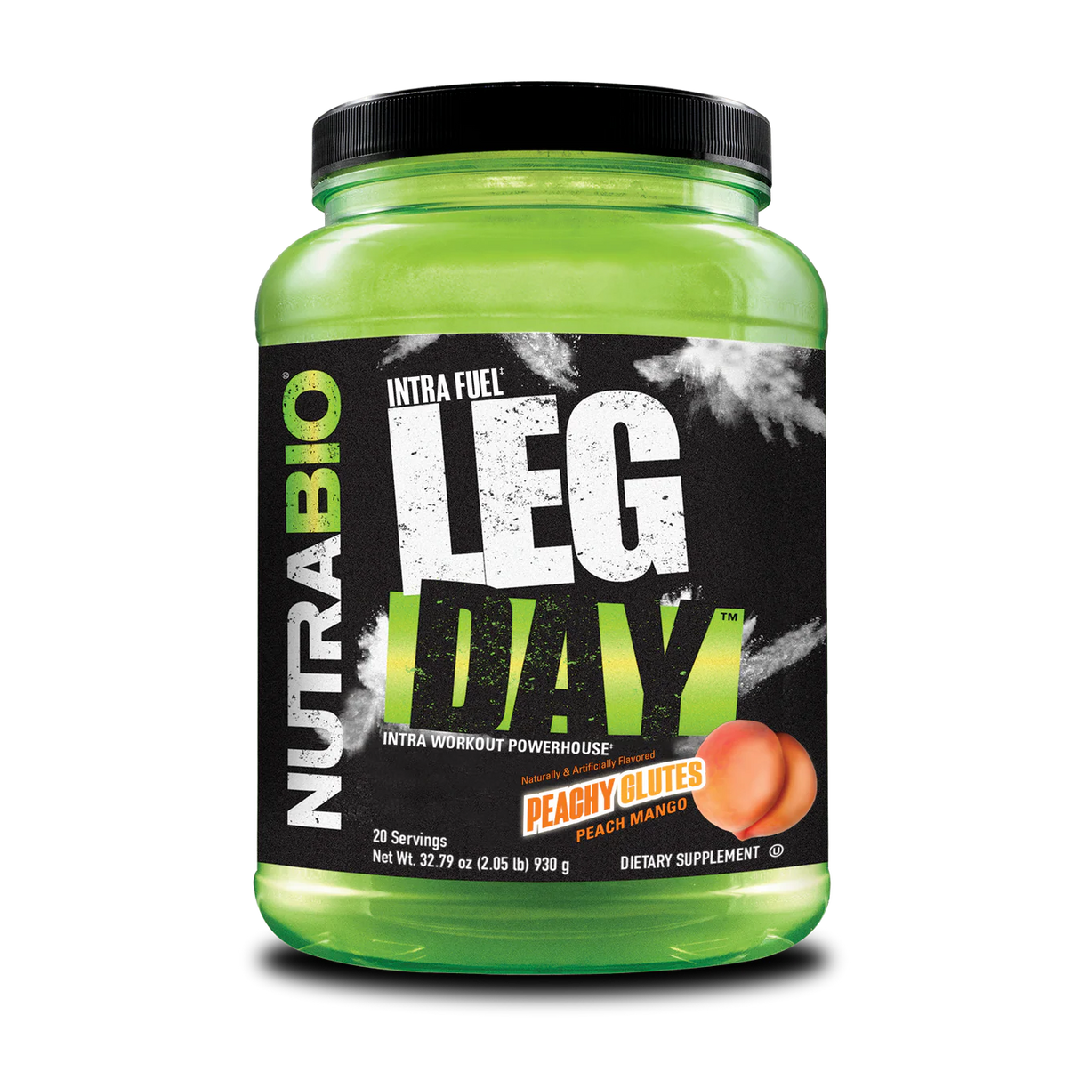 NutraBio Leg Day Intra Workout supplement Peachy Glutes flavor