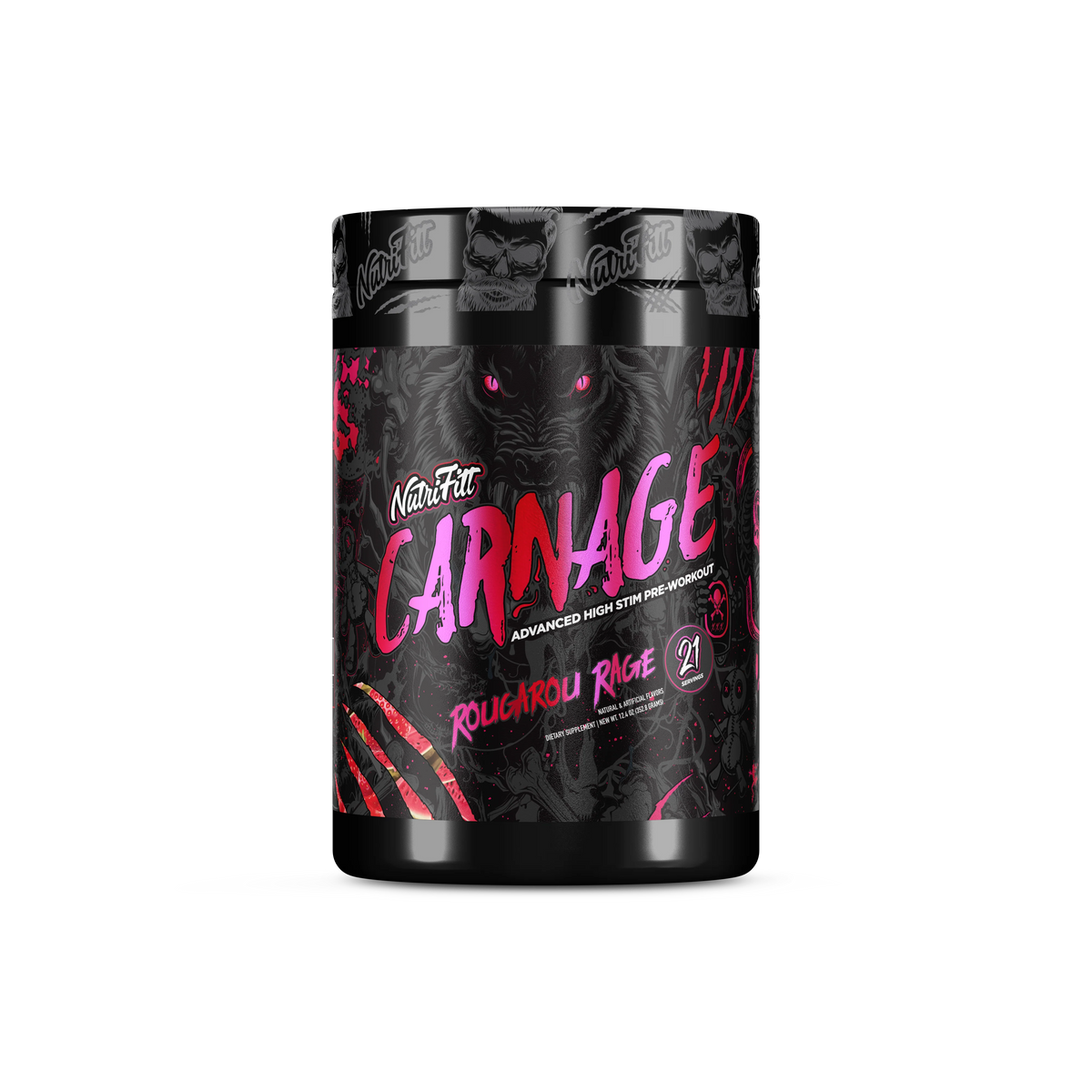 Carnage Advanced High‑Stim Pre‑Workout – 400 mg Caffeine