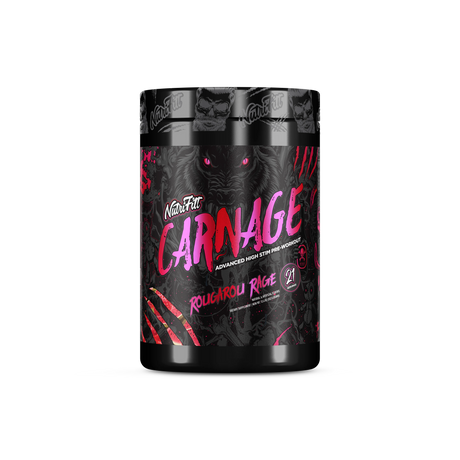 NutriFitt Carnage Advanced High Stim Pre-workout Rougarou Rage Flavor 