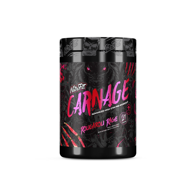 NutriFitt Carnage Advanced High Stim Pre-workout Rougarou Rage Flavor 