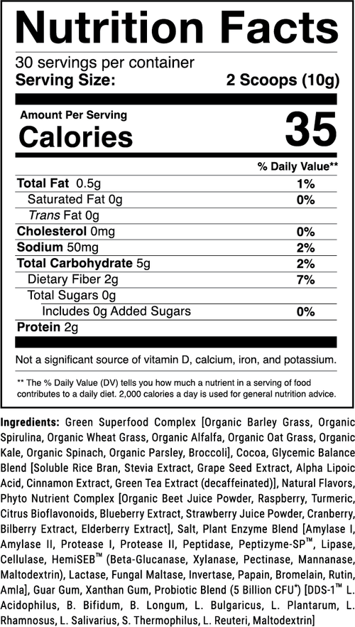 OPTI-GREENS 50 Greens Superfood Powder by 1stPhorm