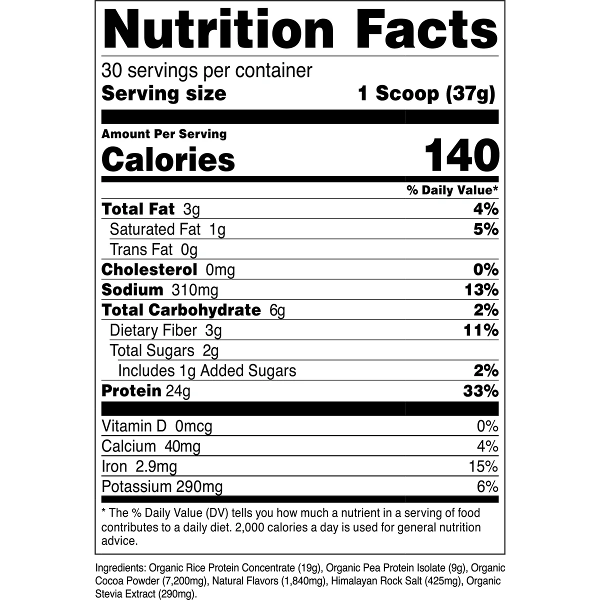 Organic Vegan Plant-Based Protein Isolate