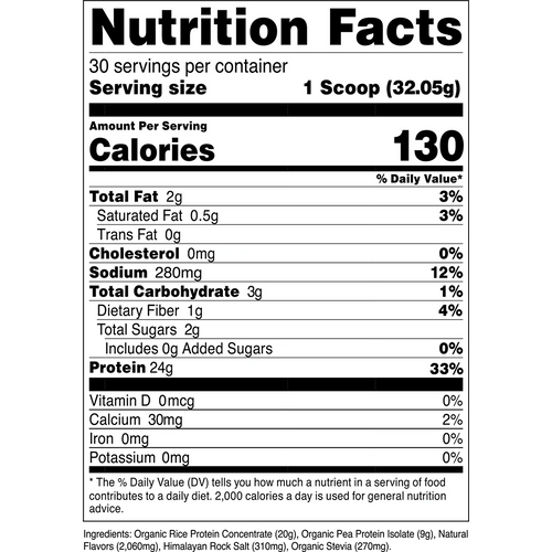 Organic Vegan Plant-Based Protein Isolate