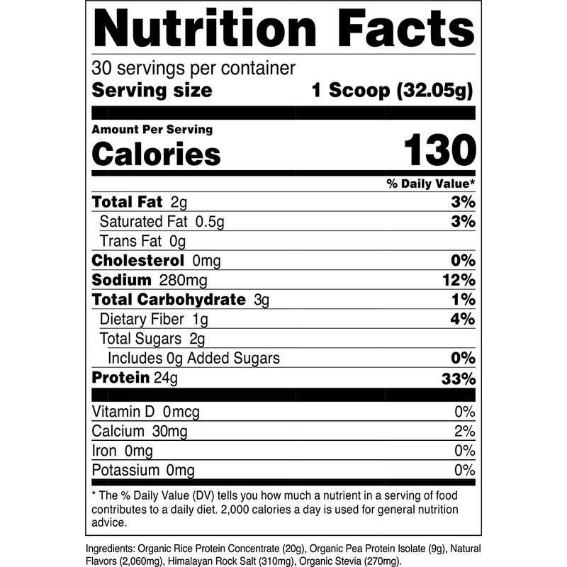 Organic Vegan Plant-Based Protein Isolate