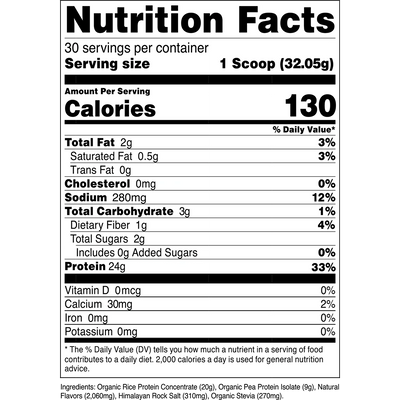 Organic Vegan Plant-Based Protein Isolate