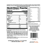 Ingredients and Macros Nutrition Panel for Jocko Fuel Molk Whey Protein Powder Supplement in Chocolate Peanut Butter Flavor