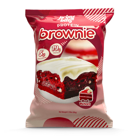 Red velvet Prime Bites protein brownie 