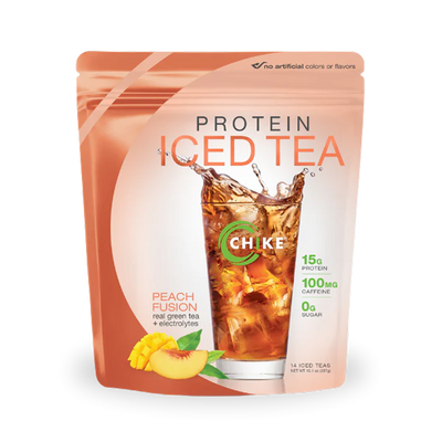 Chike Protein Iced Tea Bags – 15 g Protein, 100 mg Caffeine, 0 g Sugar