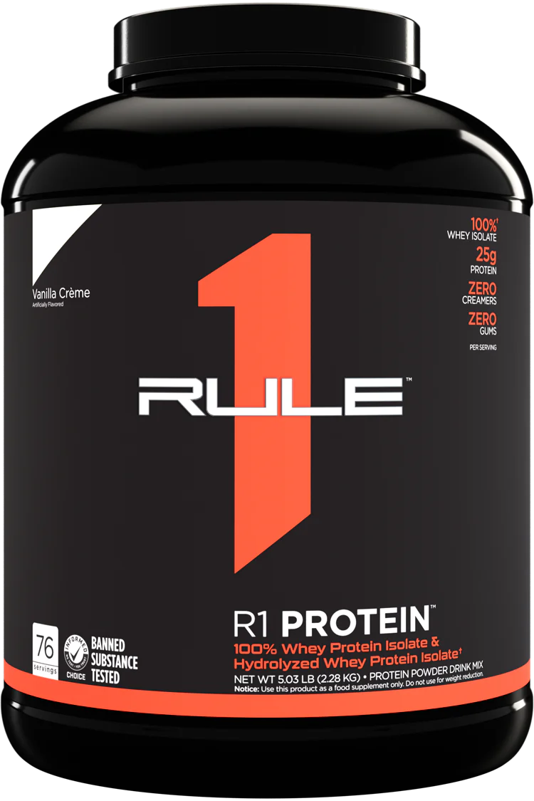 Rule 1 R1 Protein,  - 25g Whey Isolate & Hydrolysate + 6g BCAAs