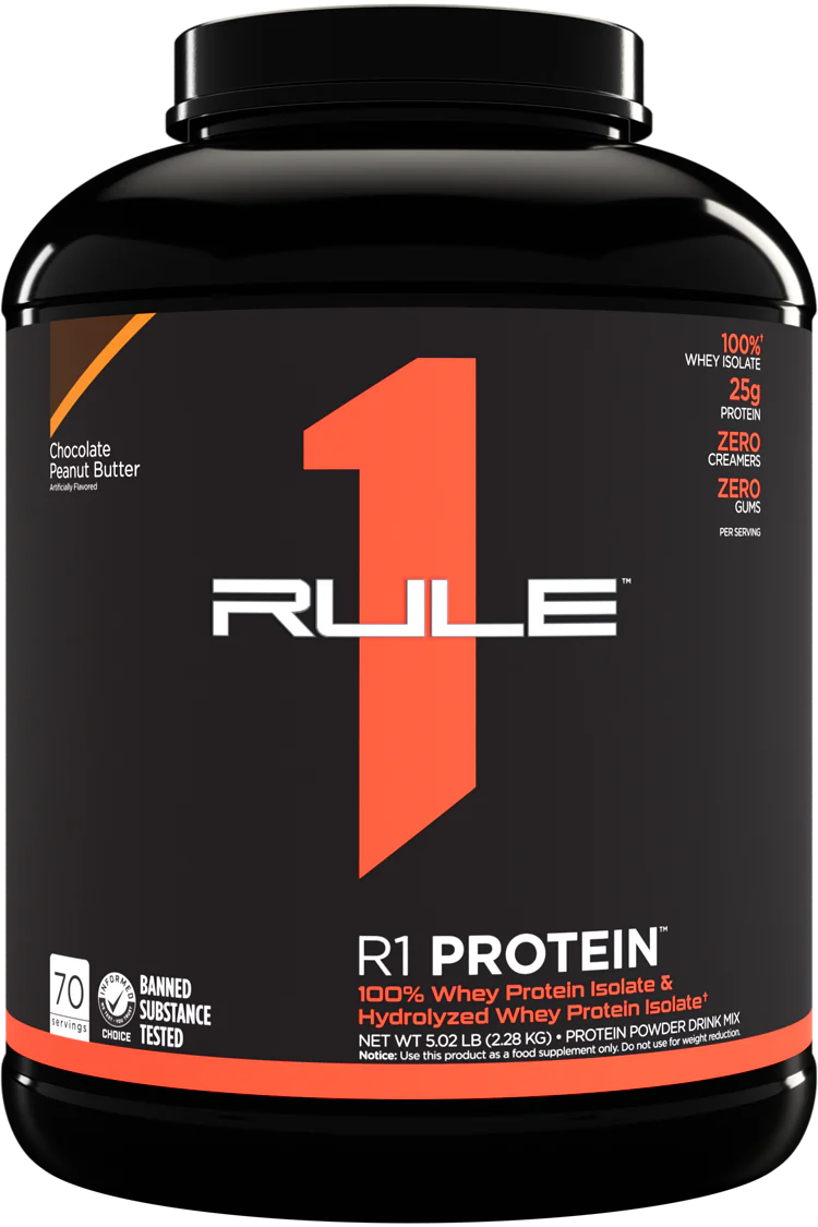 Rule 1 R1 Protein,  - 25g Whey Isolate & Hydrolysate + 6g BCAAs