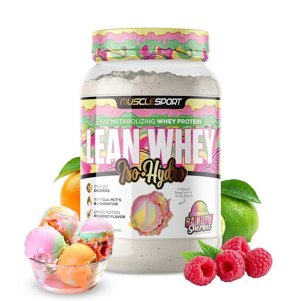 Rainbow Sherbet Lean Whey Protein Isolate Powder by MuscleSport