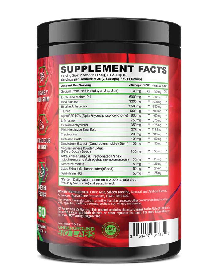 Panda Supps Rampage Pre Workout