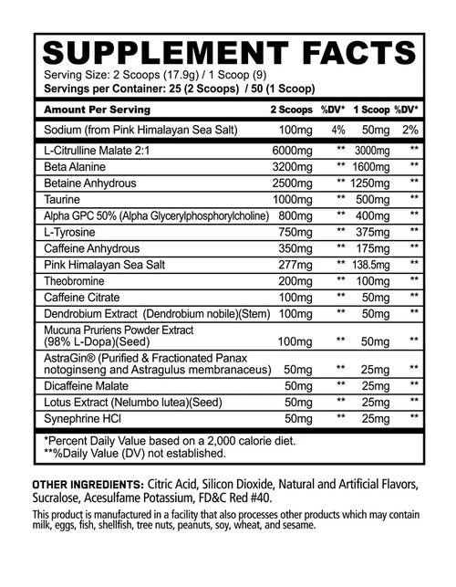 Panda Supps Rampage Pre Workout