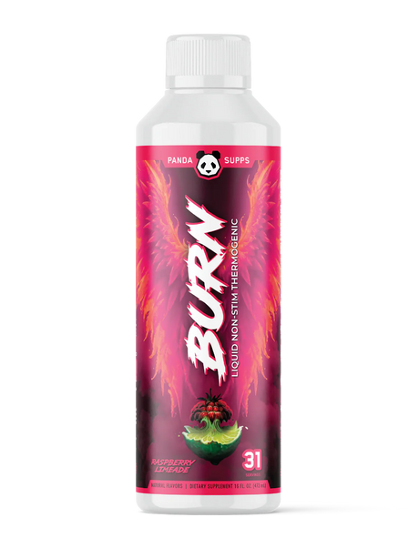 Panda Supplements BURN liquid non-stim thermogenic supplement with L-carnitine in Raspberry Limeade flavor