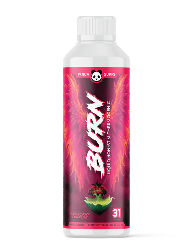 Panda Supplements BURN liquid non-stim thermogenic supplement with L-carnitine in Raspberry Limeade flavor