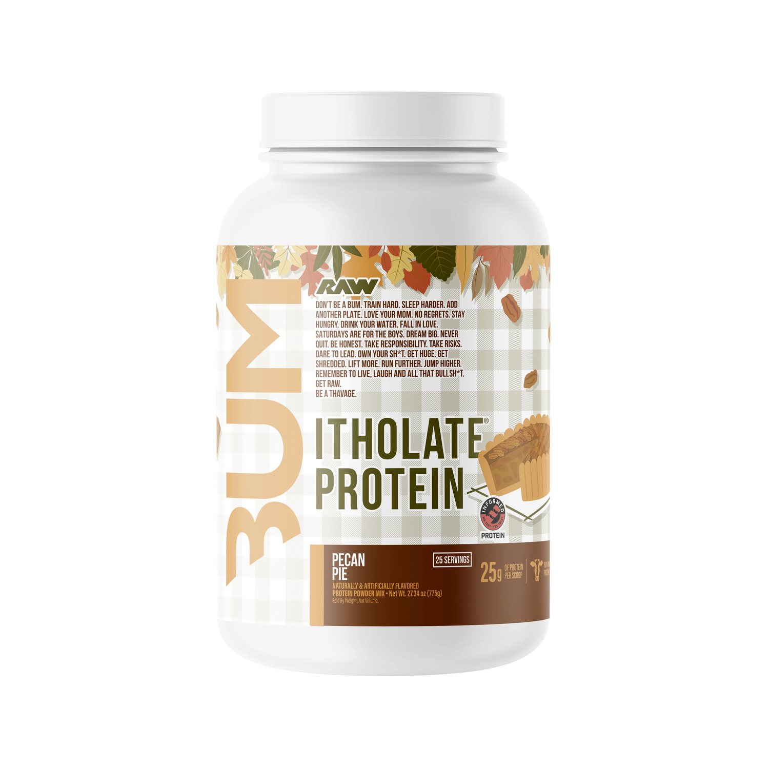 Raw Bum Itholate Protein Pecan Pie whey protein isolate powder