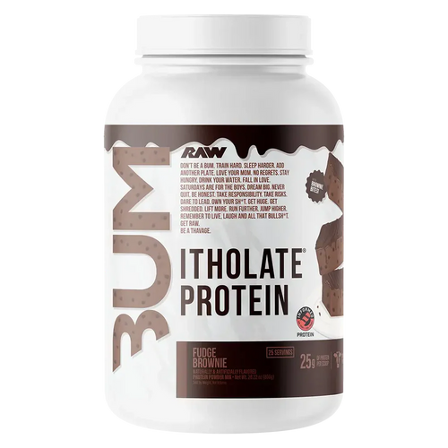 Raw BUM Itholate Protein 100% Whey Protein Isolate in Fudge Brownie Flavor