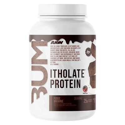 Raw BUM Itholate Protein 100% Whey Protein Isolate in Fudge Brownie Flavor