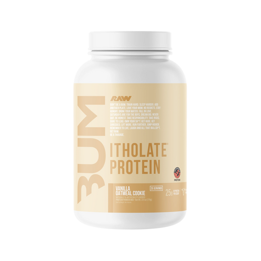 Raw Bum Itholate Grass-Fed Whey Protein Isolate Vanilla Oatmeal Cookie