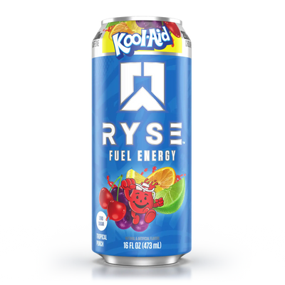 Kool-Aid Ryse Fuel Energy drink can on a white background