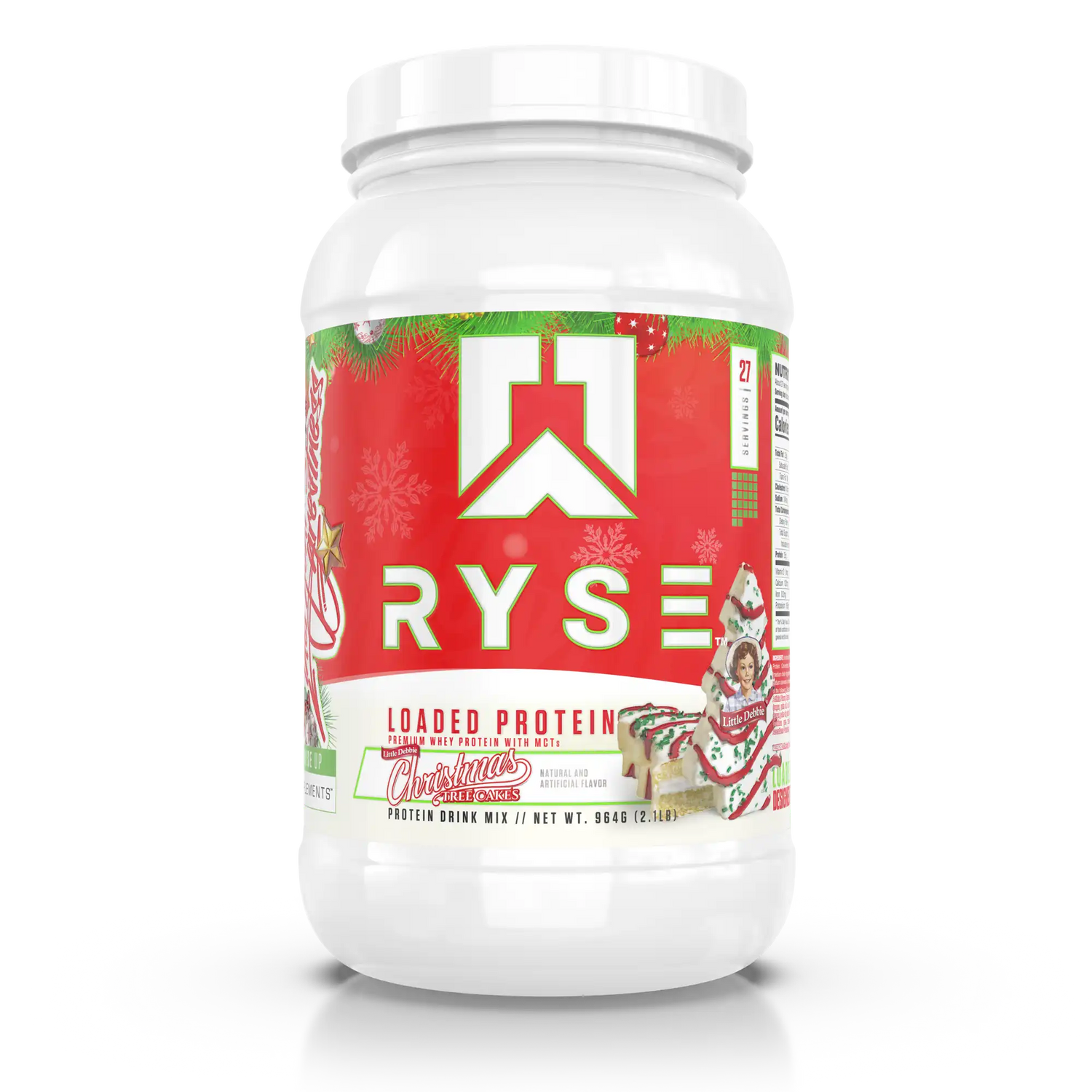 Ryse Loaded Protein Powder Little Debbie Christmas Tree Cakes