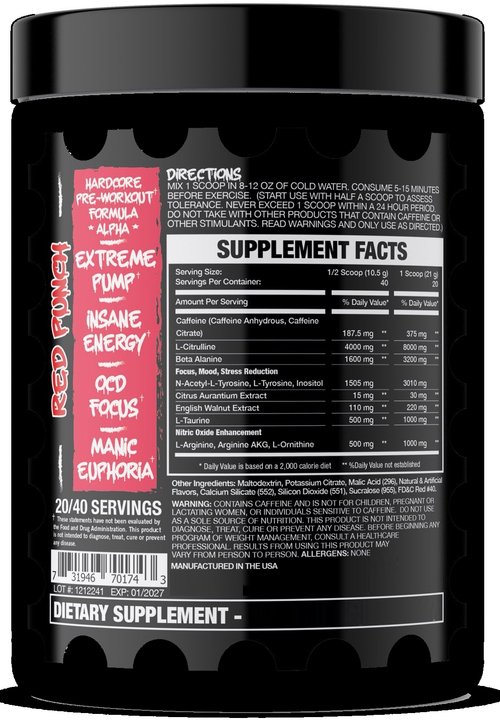 SMAK Pre‑Workout – High‑Stim 375 mg Caffeine