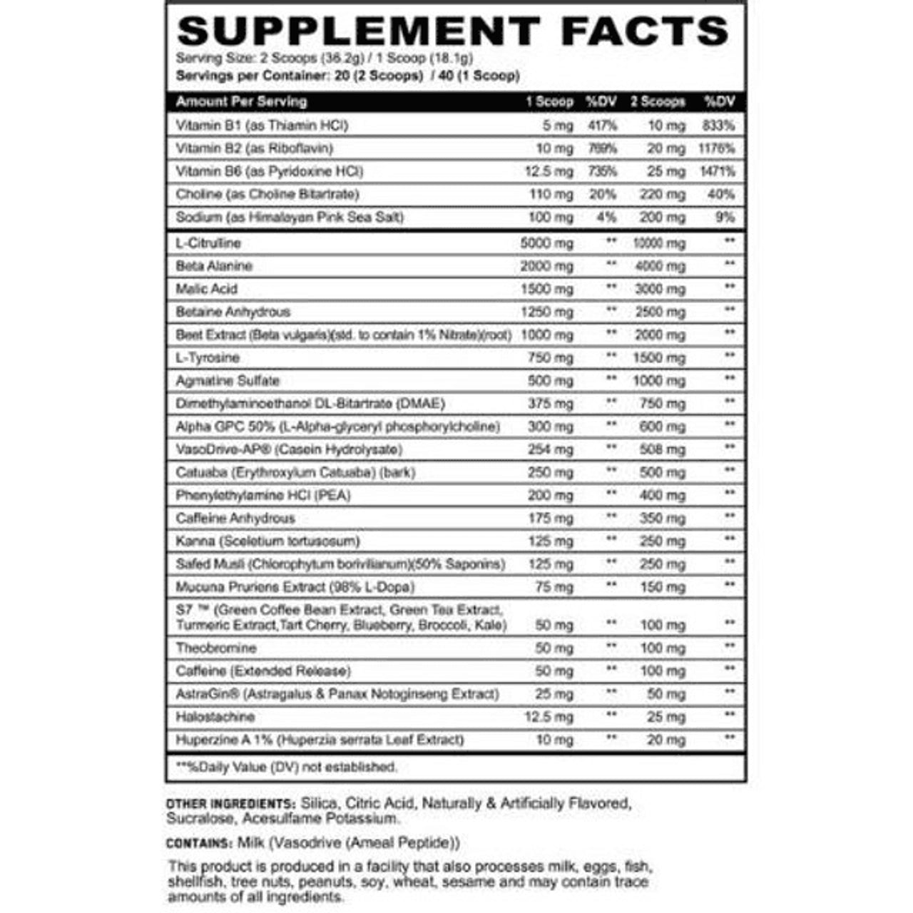 Savage Pre‑Workout – Black Magic x Panda Collab (10 g Citrulline, 350 mg Caffeine)