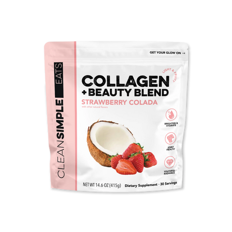 Clean Simple Collagen + Beauty Blend Strawberry Colada 