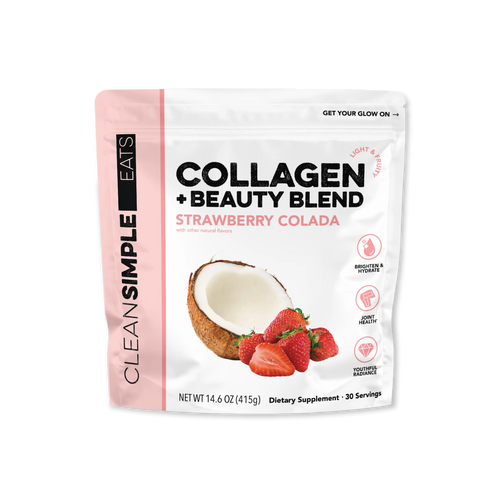 Clean Simple Collagen + Beauty Blend Strawberry Colada 