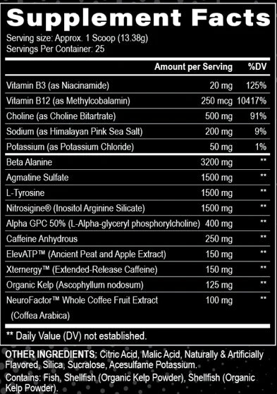 Villain High-Stim Nootropic Pre-Workout by Black Magic Supply