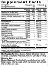 Non-stimulant pump pre-workout with nitric-oxide support ingredients