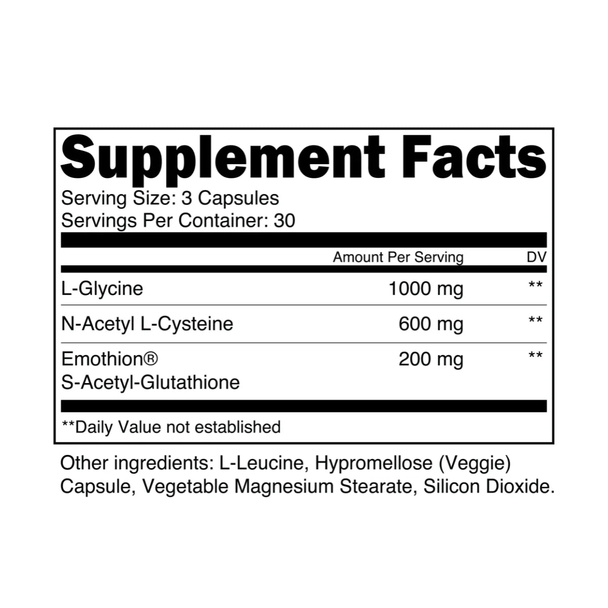 NAC + Glycine - Glynac Supplement Pro-Longevity Antioxidant Support by Transparent Labs