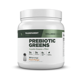 Transparent Labs Prebiotic Greens – Peach Mango, 30 servings; greens superfood powder with 3g spirulina, 3g chlorella, 8g prebiotic fiber