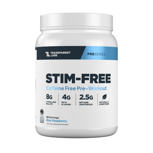 Transparent Labs Stim-Free Pre-Workout | Caffeine-Free, 8g Citrulline