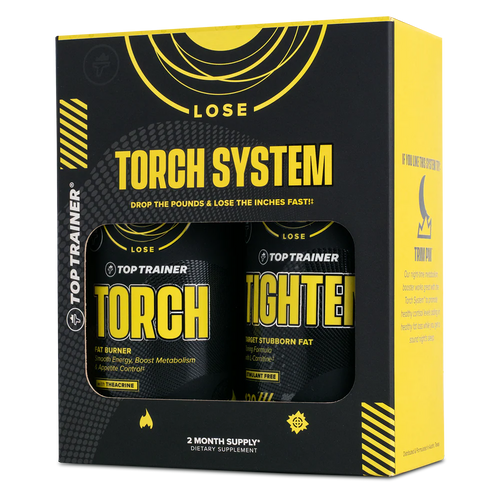 Top Trainer Torch System packaging with two supplement bottles inside