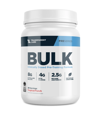 Transparent Labs Bulk clinically dosed pre workout powder Tropical Punch