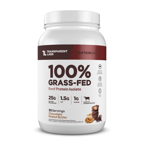 Transparent Labs 100% Grass-Fed Beef Protein Isolate 30 servings Chocolate Peanut Butter