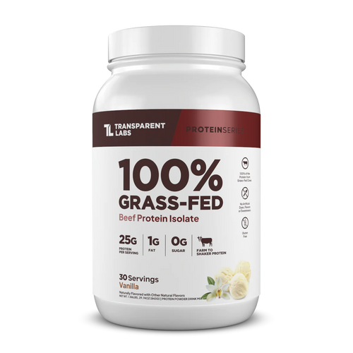 Transparent Labs 100% Grass-Fed Beef Protein Isolate 30 servings Vanilla