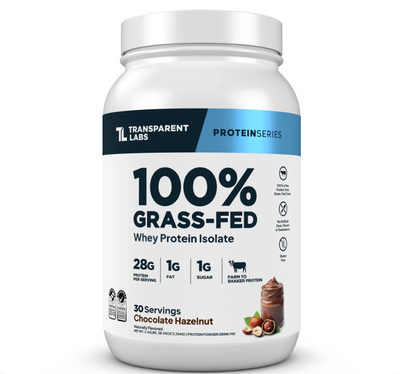 Transparent Labs Grass-Fed Whey Protein Isolate 30 servings Chocolate Hazelnut