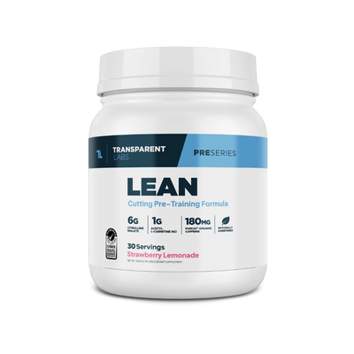 Transparent Labs All Natural Clean Lean Cutting Pre-workout Supplement Srawberry