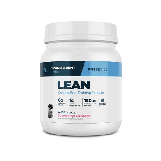 Transparent Labs All Natural Clean Lean Cutting Pre-workout Supplement Srawberry