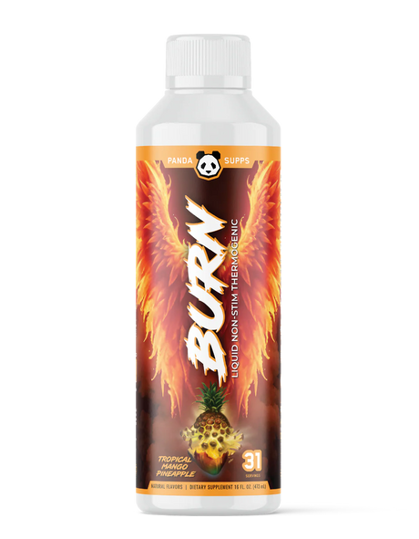 Panda Supplements Burn Liquid Non-Stim Thermogenic with L-carnitine in Tropical Mango Pineapple