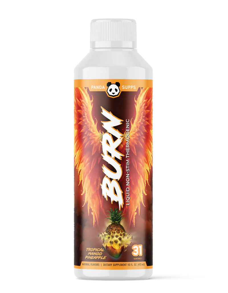 Panda Supplements Burn Liquid Non-Stim Thermogenic with L-carnitine in Tropical Mango Pineapple