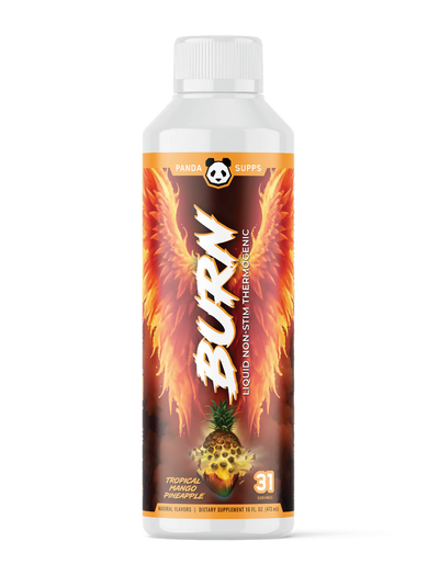 Panda Supplements Burn Liquid Non-Stim Thermogenic with L-carnitine in Tropical Mango Pineapple