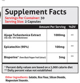 Frontline Formulations EPITURK+ Turkesterone Supplement Facts label