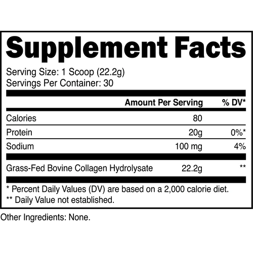 Transparent Labs Grass-Fed Collagen – 22.2g Collagen Hydrolysate, All Natural & Gluten-Free, No Artificial Sweeteners or Colors