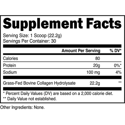 Transparent Labs Grass-Fed Collagen – 22.2g Collagen Hydrolysate, All Natural & Gluten-Free, No Artificial Sweeteners or Colors